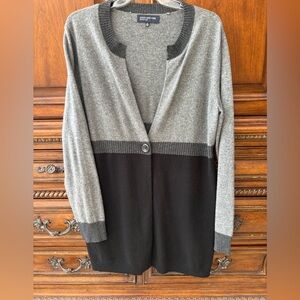 Jones New York Black and Gray Sweater XL